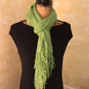 Lime green scarf